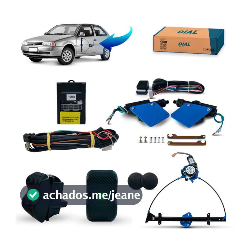 Kit Vidro Elétrico + Trava Gol Bola Parati G2 2 Portas Inteligente