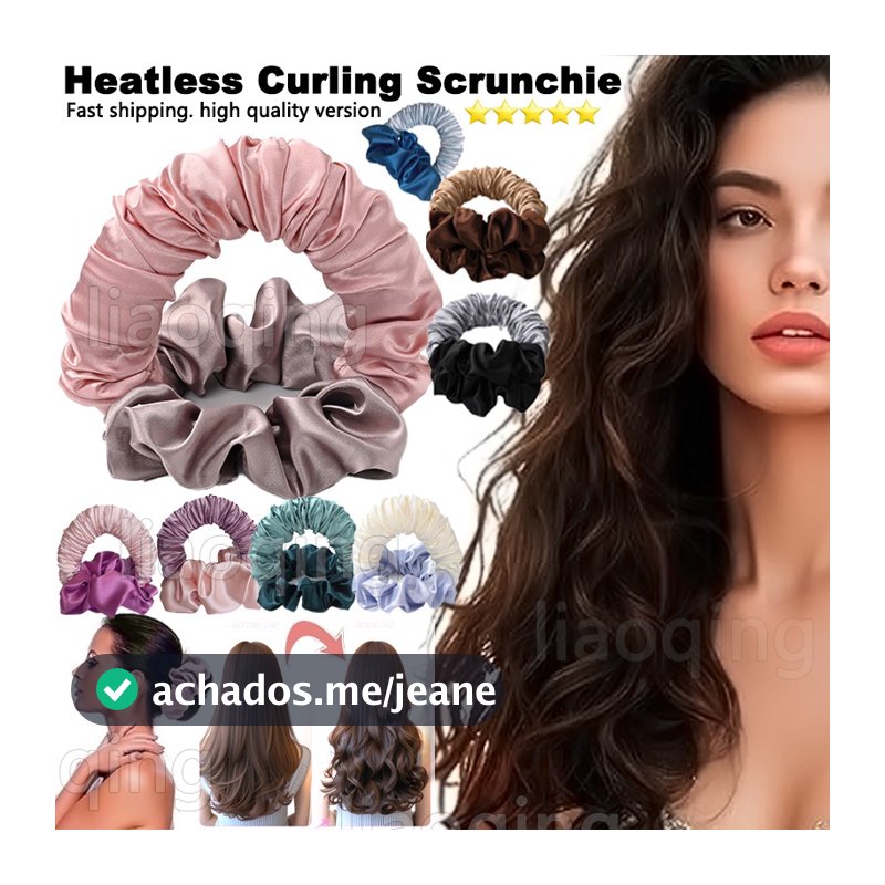 Macio Sem Calor Curling Headband Nenhum Rabo De Cavalo Hairband Cabelo Curler Scrunchie Preguiçoso Rolos Magia Cabeleireiro Ferramentas Para As Mulheres Longo