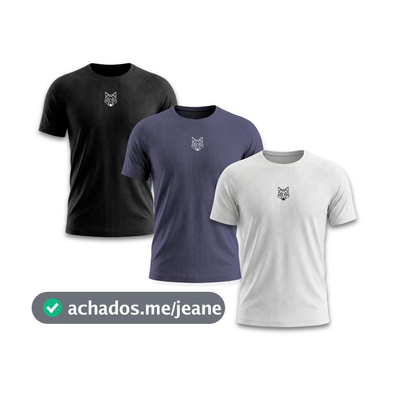 Kit 3 Camisetas Dry Masculina Treino Academia Alpha