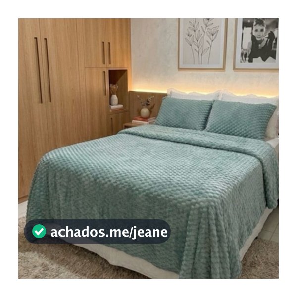 Kit Colcha Manta Casal Queen 2,20x2,60 Macia Aveludada Canelada Antialérgica Duas Fronhas Cobertor