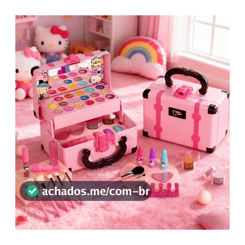 32 Peças Kit De Maquiagem Para Crianças Lavável/Conjunto Portátil Meninas
