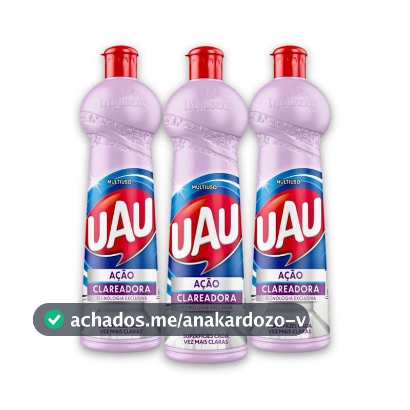Kit 3un Multiuso 500ml UAU Ação Clareadora