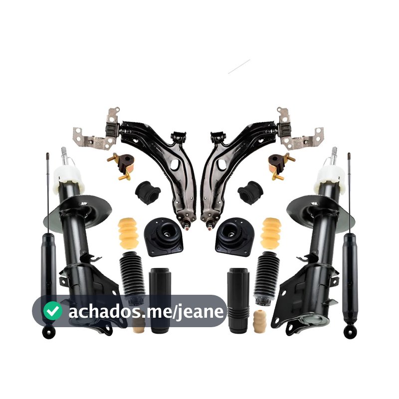 Kit Suspensão Amortecedores+ Bandejas Siena Palio 2001 Á 12
