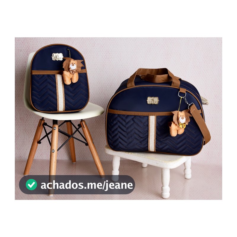 Kit 2 peças Bolsa de Bebê Mala Maternidade com Mochila Várias Cores