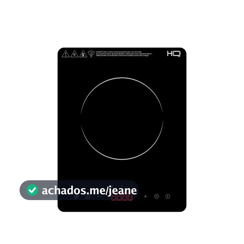 Cooktop de Indução HQ 1 Boca Portátil 1200W Preto HQ-IDS2001P 127V