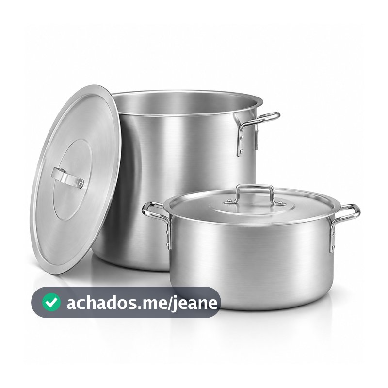 Kit Panela para Feijoada – Caçarola e Caldeirão 30cm em Alumínio
