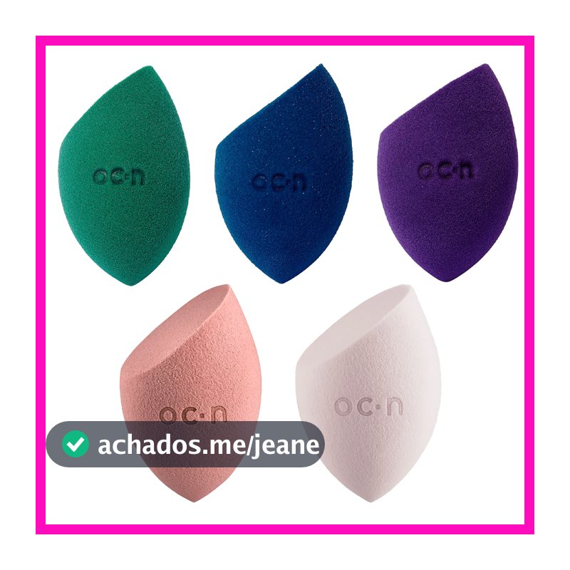 Océane Purple Esponja de Maquiagem Flat Blend (Use seca ou molhada para a maquiagem dos seus sonhos)