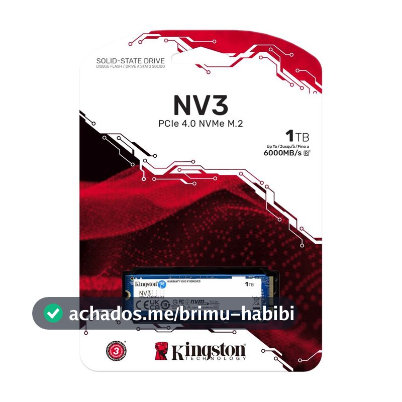 SSD M.2 NVMe 1TB Kingston NV3 SNV3S/1000G