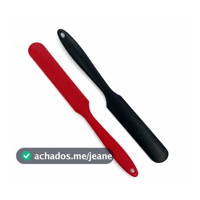 Kit 2 espátula Faca Fino De Silicone Para Bolos/Cremes Cozinha