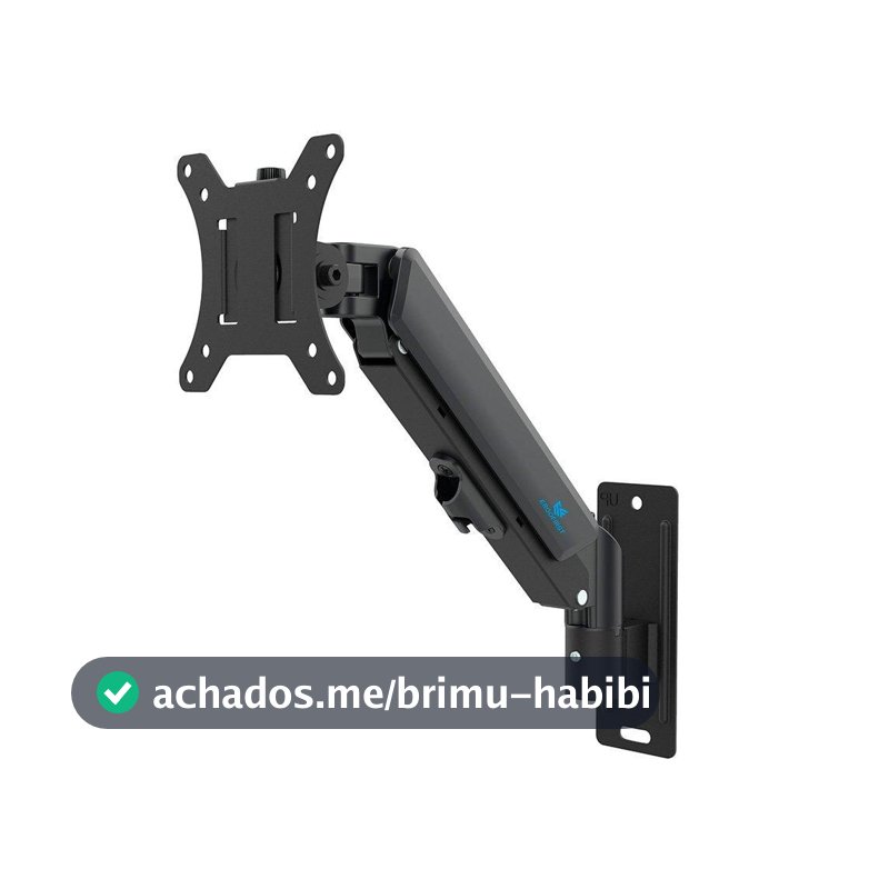 Suporte de Parede Articulado para Monitor de 17" a 32" Ergofirst, Ajuste com Pistão a Gás, Preto - G16-111