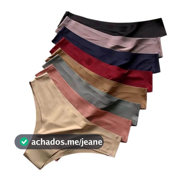 Kit Calcinhas Confortável Sem Costura Leve Poliamida