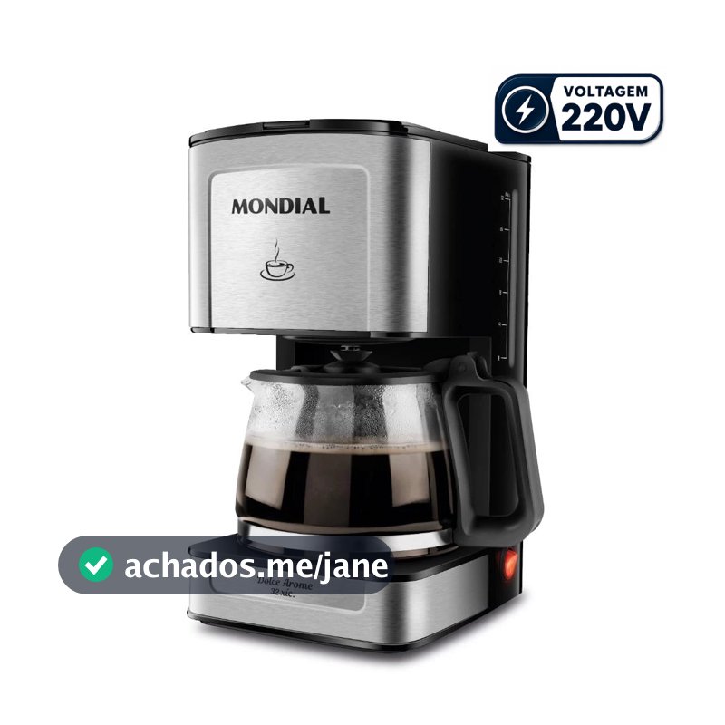 Cafeteira Elétrica Mondial Dolce Arome 220V C-44-32X-SI Preto/Inox
