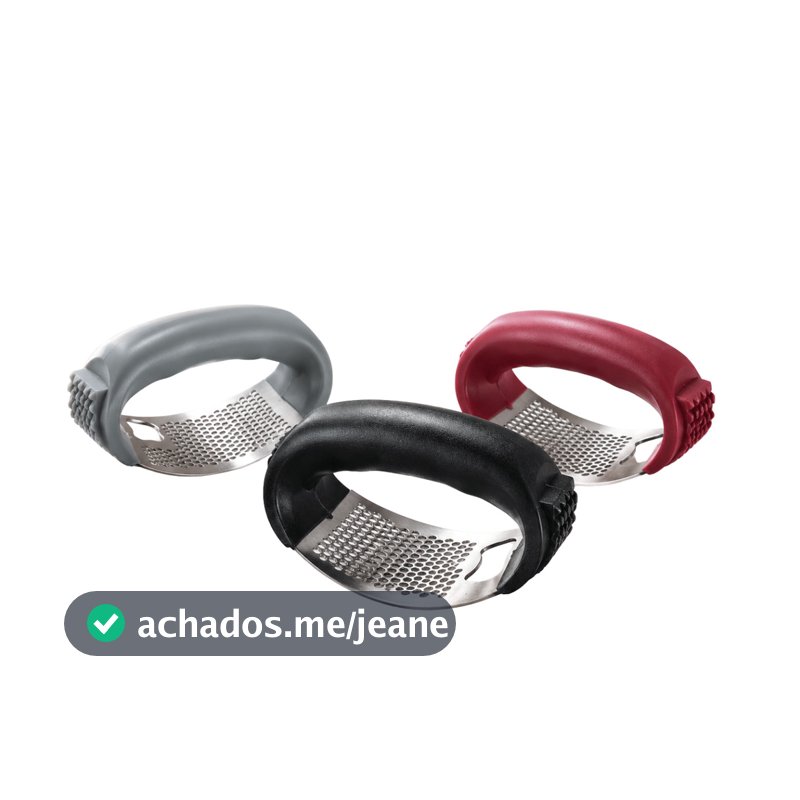 Amassador de Alho Inox Triturador Manual Gourmet com Abridor Garrafas Cabo Anatômico
