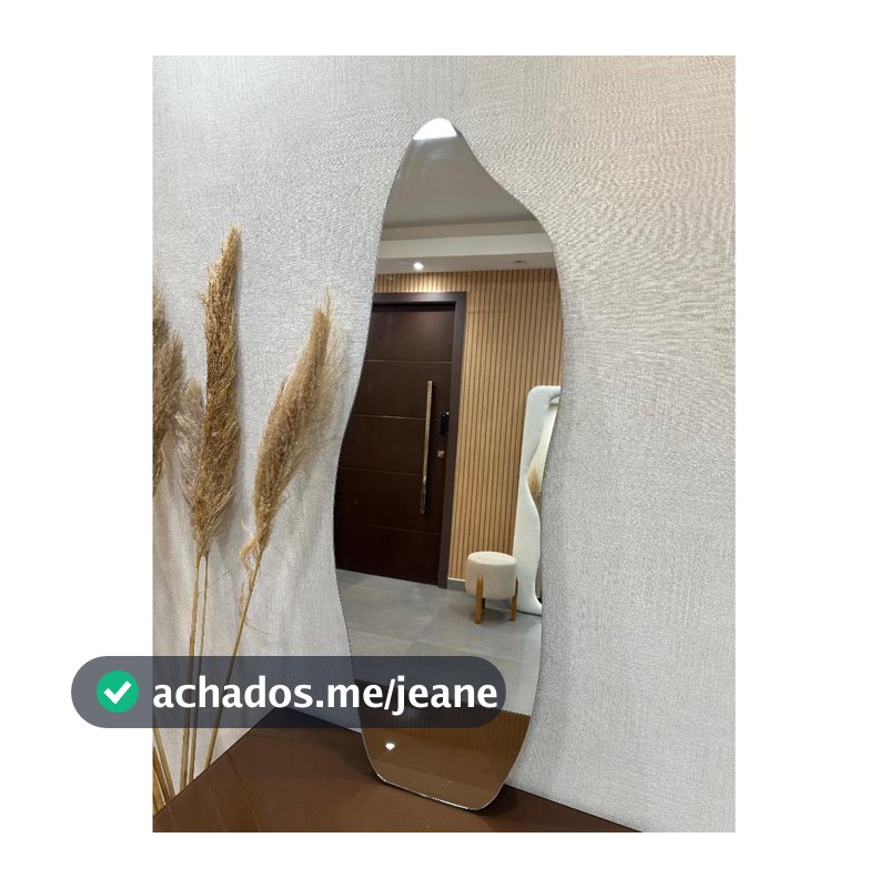 Espelho Orgânico 115cm x 40cm Pinterest Polido lançamento Quarto Sala Banheiro Salão