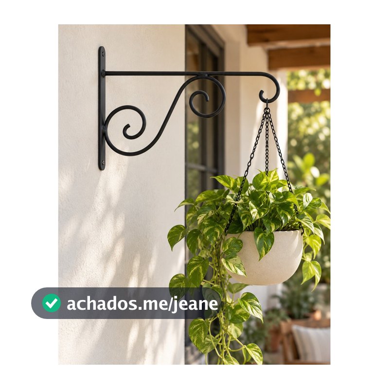 Suporte para planta em ferro mão francesa rustico ideal para jardim Pendurar plantas flores xaxim vasos