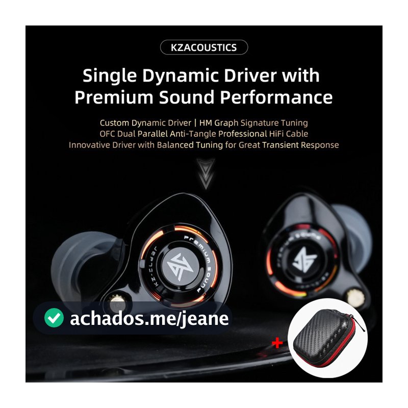 Fones De Ouvido Musicais Profissionais Com Fio KZ Eldar Compatíveis Smartphone Tablet PC