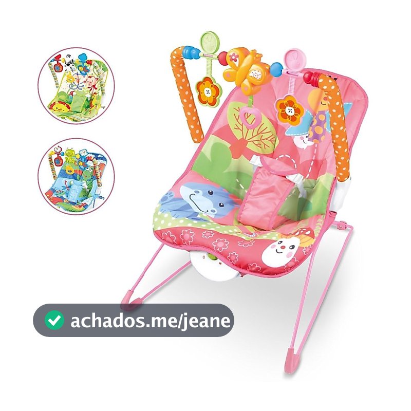 Cadeira Musical de Balanço e Descanso Vibratória Musical com Brinquedos Interativos Bebê Móbiles