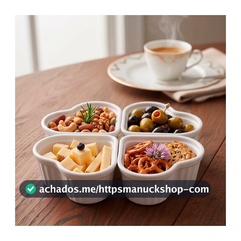 Kit 1 a 12 Ramekin Coração 150ml para Molho Petisco Festa Buffet
