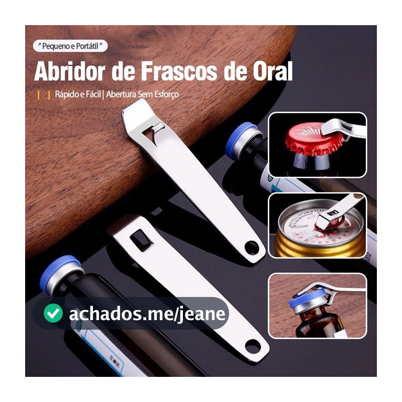 Abridor de Aço Inoxidável Multifuncional para Ampola Botox Toxina Botulínica Garrafa e Latinha