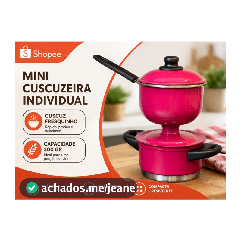 Mini Cuscuzeira Pequena  |ndividual Nordestino nº 10 (Cuscuzeira Peitinho, Cuscuzeira Tetinha)