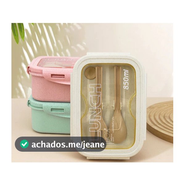 Marmita para Estudantes e Trabalhadores, Conjunto Portátil com Compartimentos, Aquecível no Micro-ondas