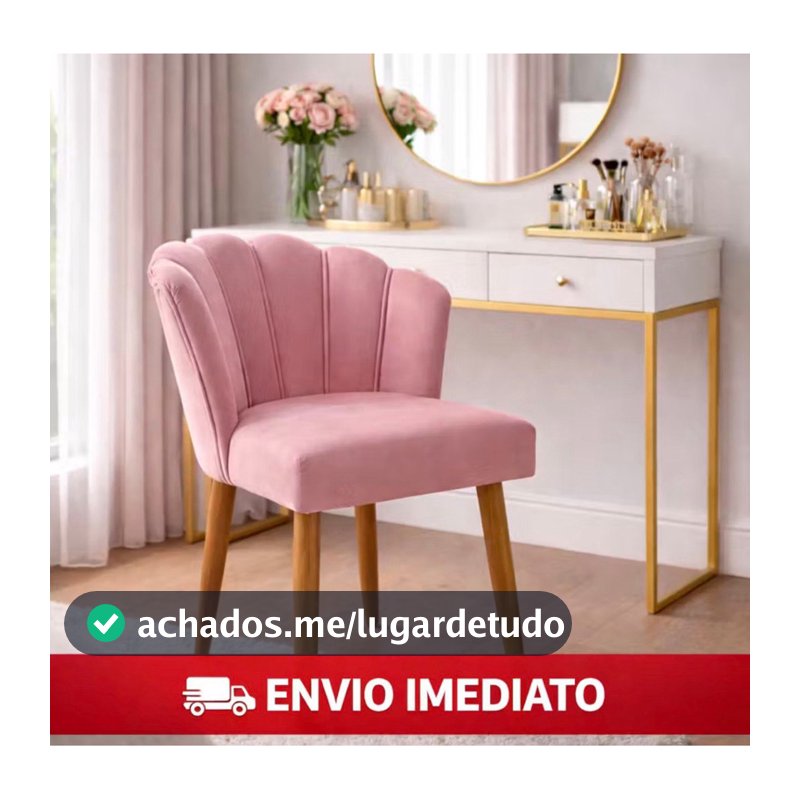 Cadeira para Penteadeira Quarto de Menina Maquiagem Pétala