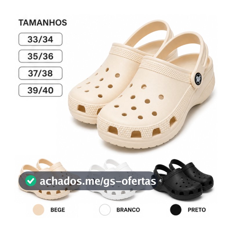 Sandalia Babuche 33 Ao 40 Bege Preto Branco Unissex Macio Leve E Confortavel EVA