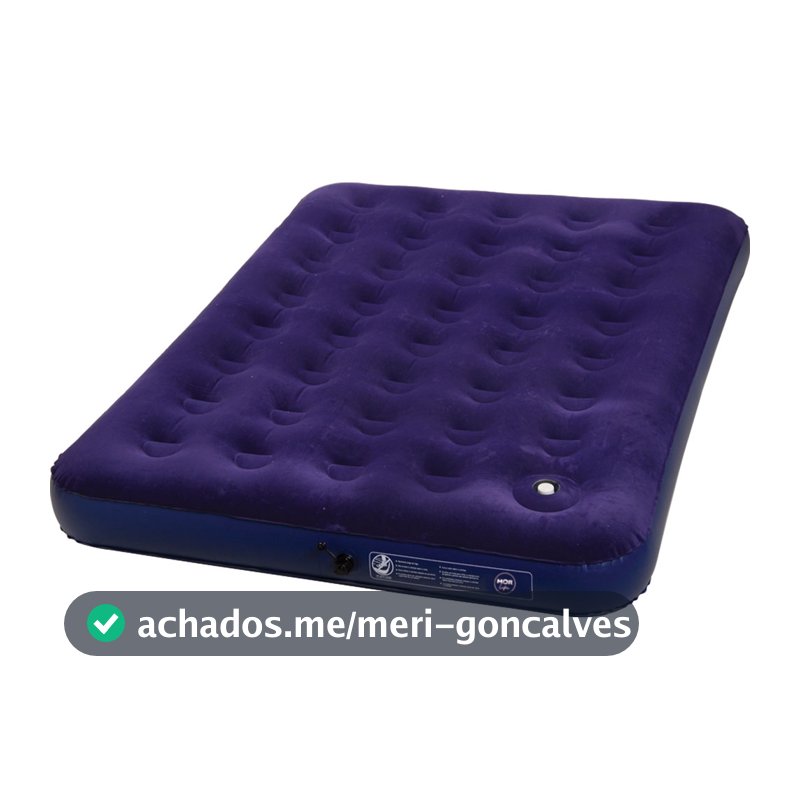 Colchão de Ar Inflável Resistente Camping Piscina Casal Aveludado Mor Multiuso Com Inflador Embutido