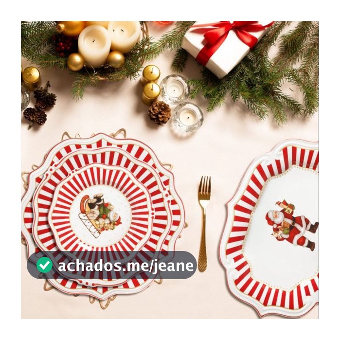 NATAL CHRISTMAS CHARM COM FILETE PORTA PANETONE PRATO SOBREMESA RASO CAFÉ CHÁ TRAVESSA JARRA SCALLA CERÂMICA