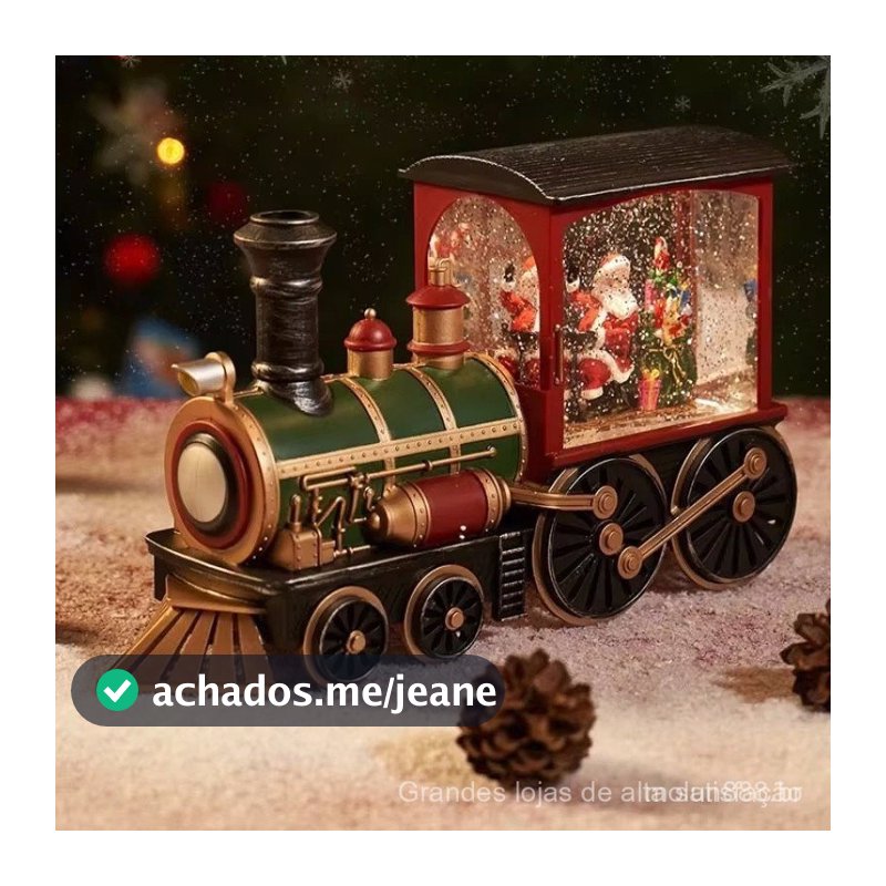 Decoração de Natal 2026 com Luzes LED, Boneco de Neve, Rena, Papai Noel e Trem para Festa Familiar Feliz e Ano Novo ZVSM