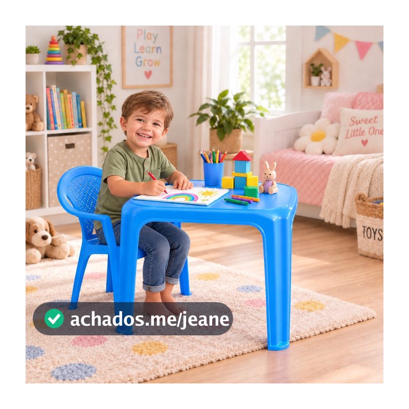 Mesa Mesinha Infantil Educativa + Cadeira