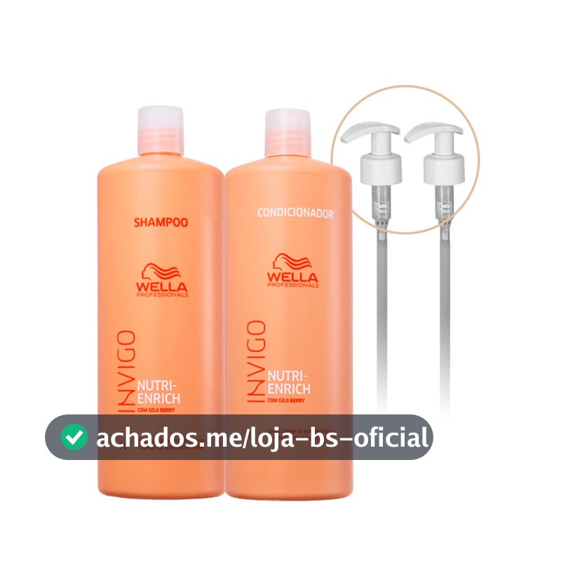 Kit Wella Professionals Invigo Nutri-Enrich Shampoo Condicionador e Válvula (4 produtos)