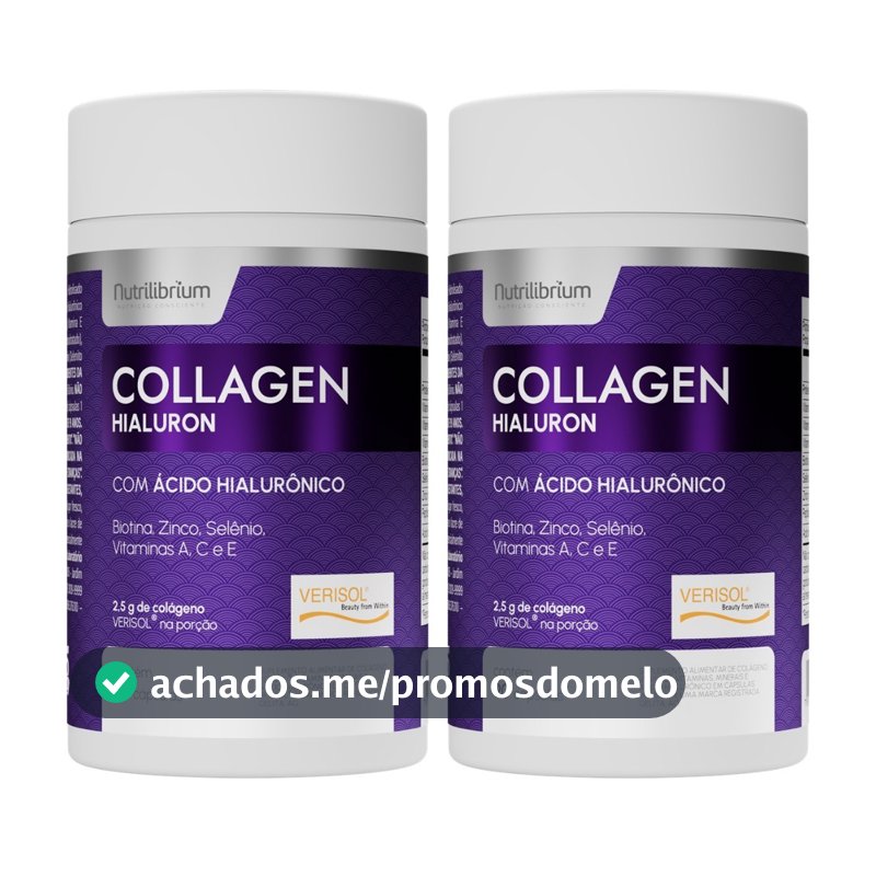 Kit 2x Colágeno Verisol Com Ácido Hialurônico 180 Cápsulas Nutrilibrium