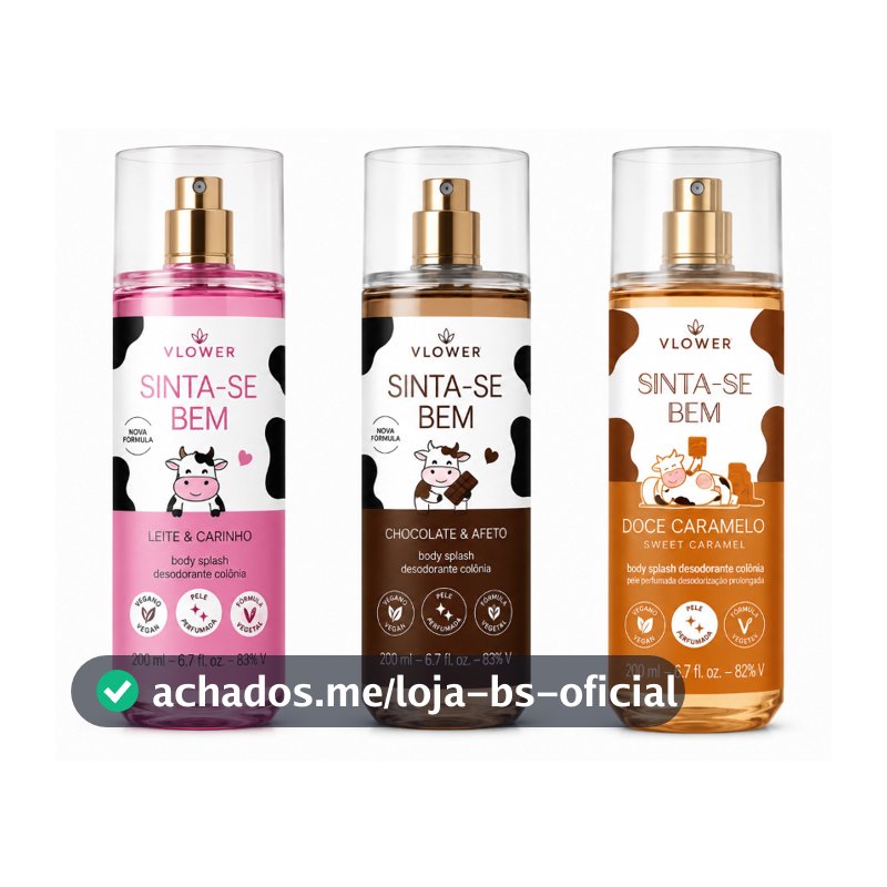 DELEITE 200ml Cuide-se Bem Body Splash - Frescor e Hidratação com Fragrância Gourmand VLOWER