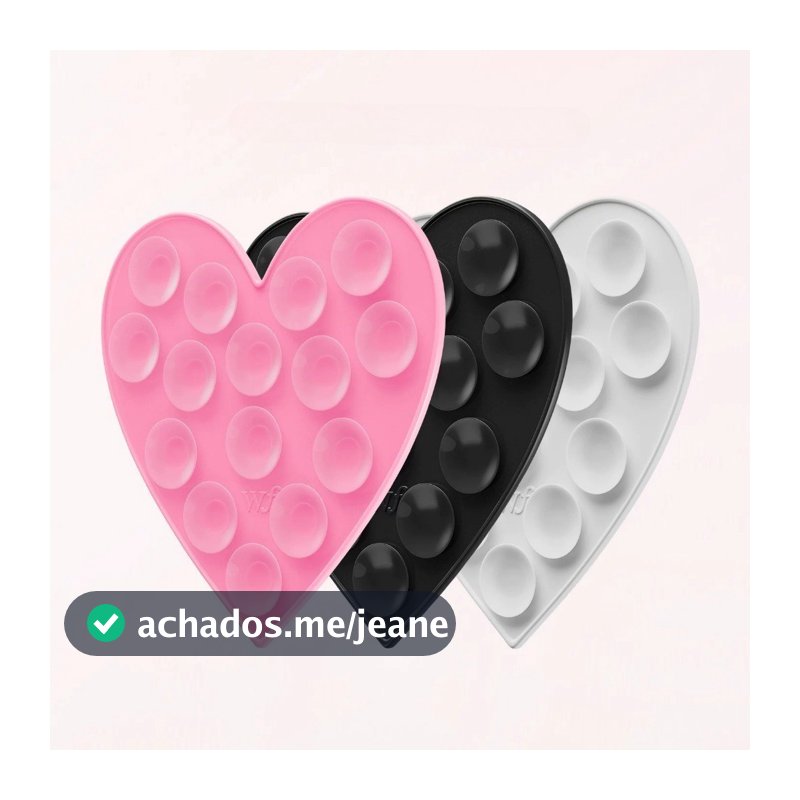 Ventosa De Silicone Reutilizável Dupla Face Com Coração De Flores Silvestres , Suporte Multifuncional Para Telefone