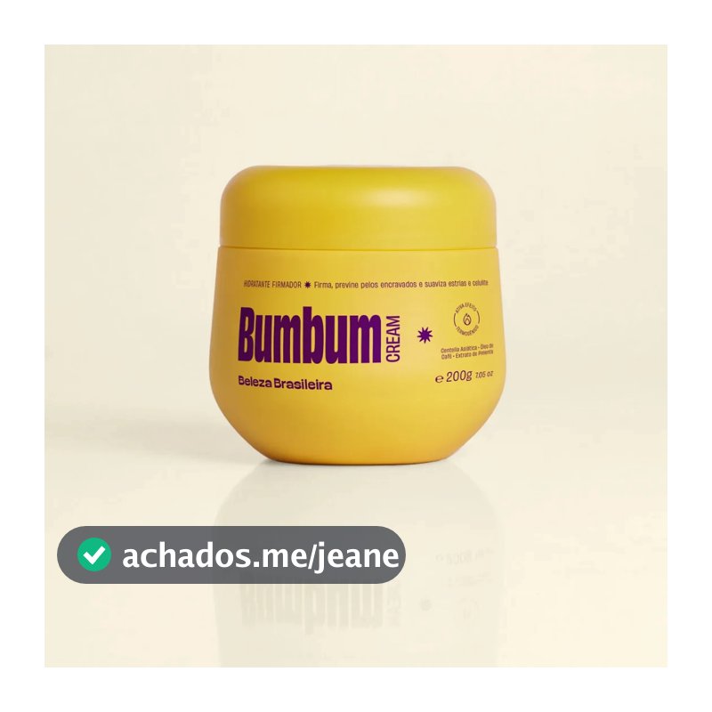 Bumbum Cream 200g Creme Tratamento Redutor de Celulite Estrias Hidratante Corporal Ação Termogênica