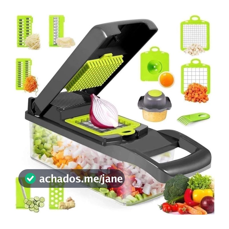 Fatiador de cozinha multifuncional profissional em aço inoxidável 16 em 1/3 em 1  fatiador de vegetais/frutas/legumes