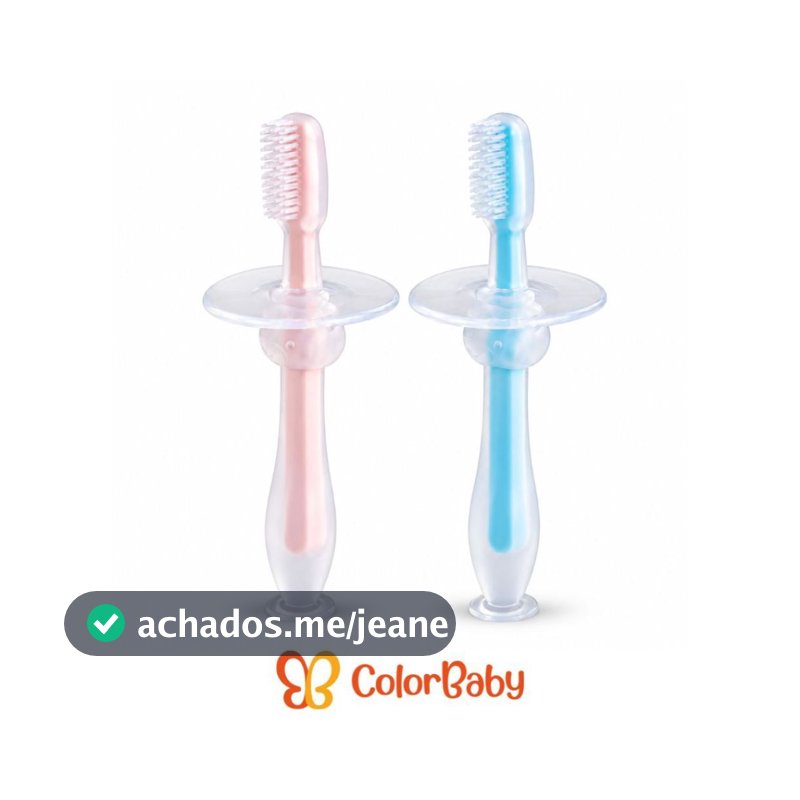 Escova de Dente de Silicone para Bebês - Saúde e Higiene Bucal - ColorBaby