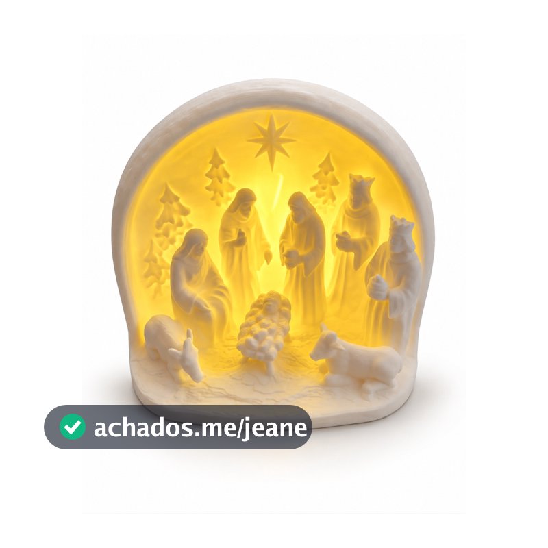 Presépio De Natal 9cm Com Vela De Led