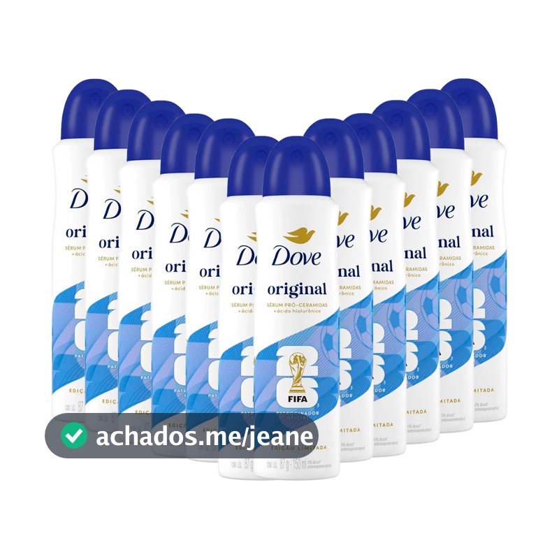 Kit 12 unidades Desodorante Aerossol Dove Original Tradicional 150ml