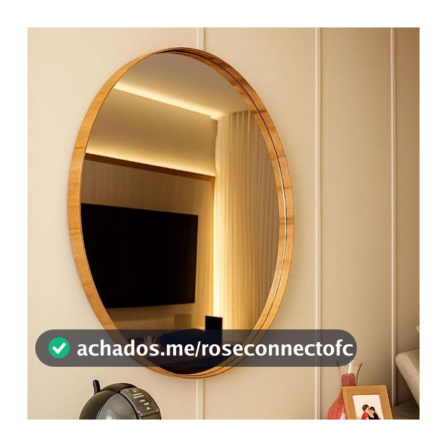 Espelho Adnet Redondo 80cm Grande para Baheiro Quarto Sala com Moldura em Madeira Cinamomo 𝘓𝘪𝘯𝘩𝘢 𝘗𝘳𝘦𝘮𝘪𝘶𝘮
