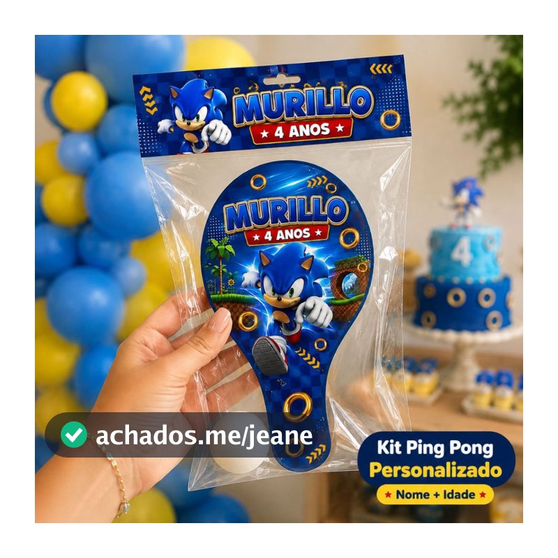 Lembrancinha  Raquete de Ping Pong Personalizado| Aniversario Infantil | Todos Os Temas