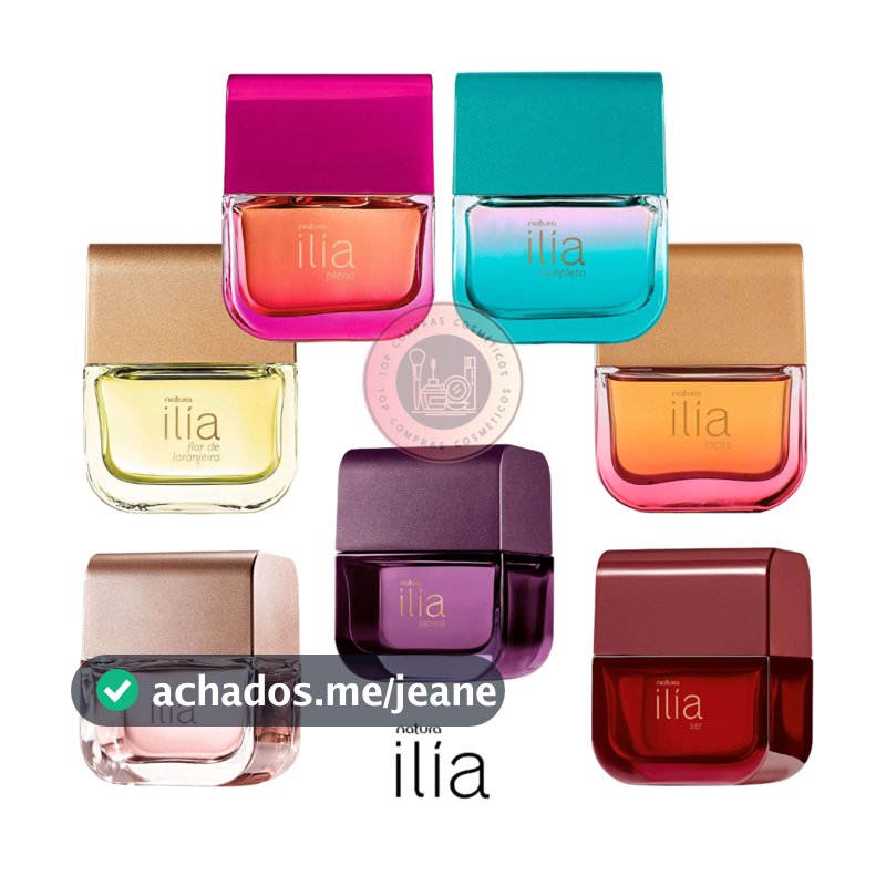 Ilía Natura Deo Parfum Feminino 50ml: Clássico, Ser, Secreto, Plena, Completa, Laços, Florescer, Dual, Flor Laranjeira
