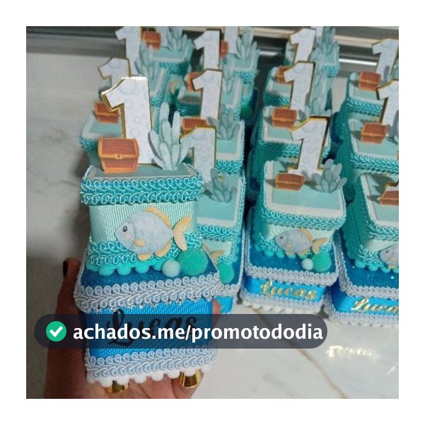 caixa dupla luxo fundo do mar 5 unidades (fazemos qualquer tema)
