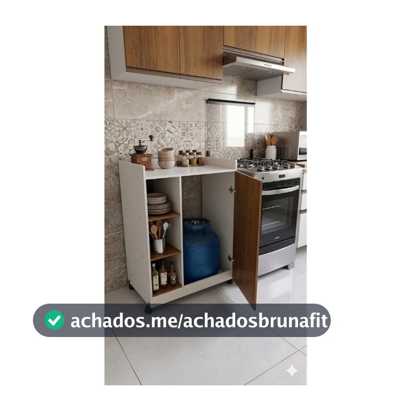 Aparador para Esconder Botijão Gas Bebedouro Cozinha Cantinho Café Organizador Multiuso Fruteira Armário Buffet Rodinhas