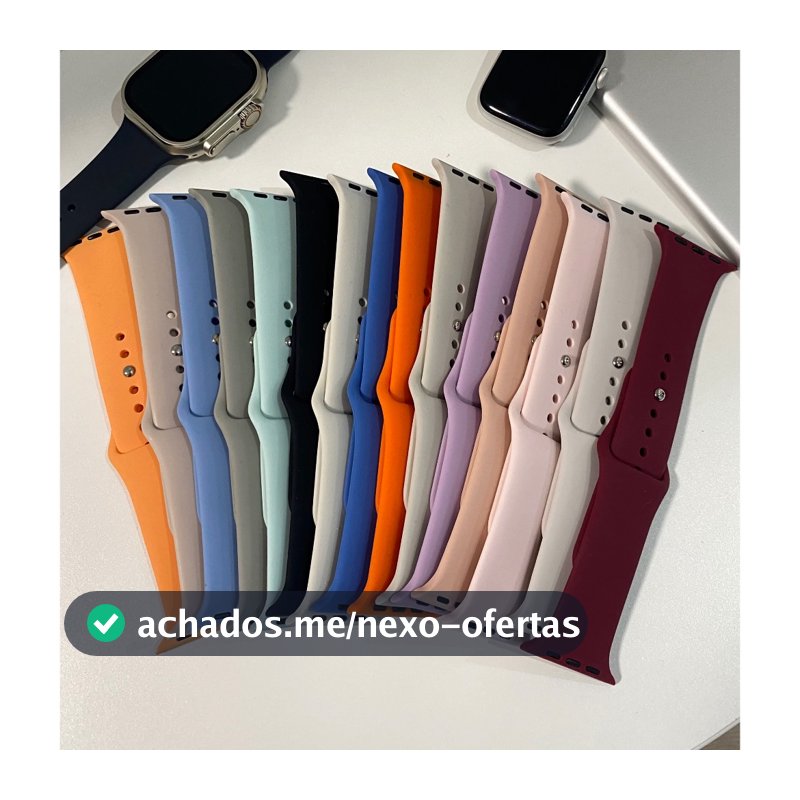 ALUBEN Pulseira smart Watch Silicone Compatível Relógio 38mm/40mm/41mm 42mm/44mm/45mm/49mm