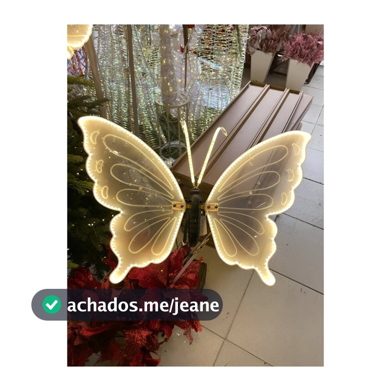 Borboleta De Led 60cm C/ Movimento Na Asa Decoração + Espeto