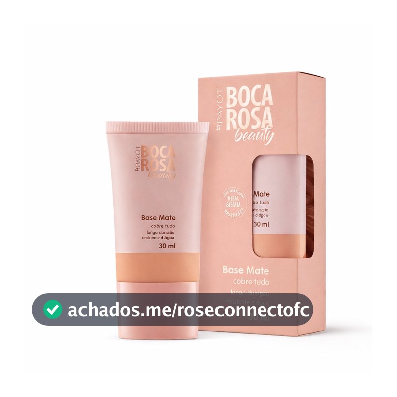 Base Líquida Matte Boca Rosa Beauty By Payot 30ml – Alta Cobertura e Longa Duração