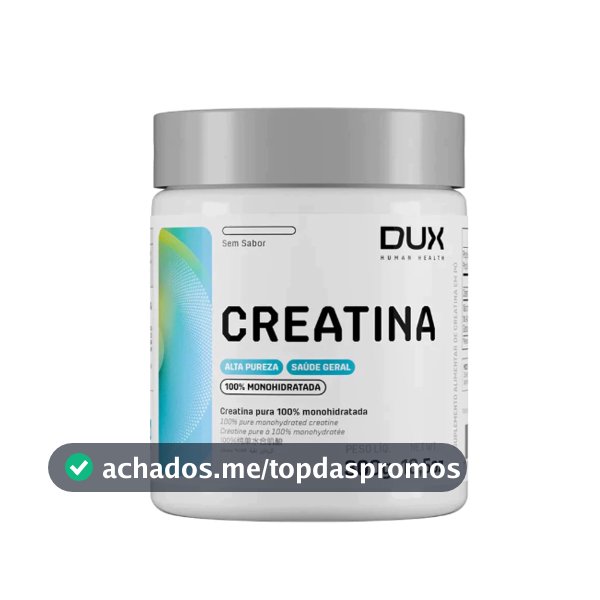Creatina Monohidratada DUX Nutrition 100% Pura Original Hipertrofia Academia Fitness