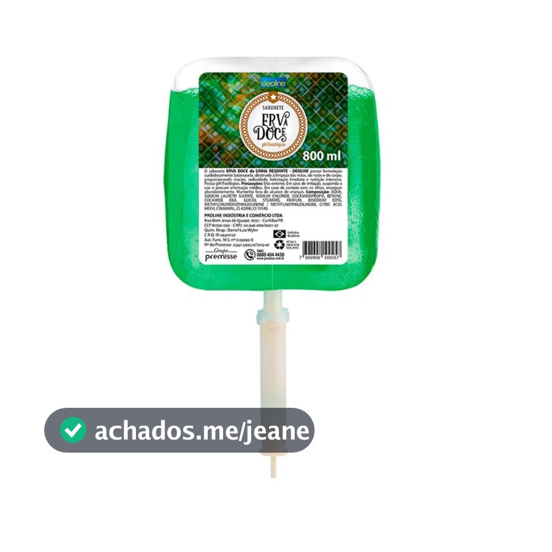 Sabonete Líquido Refil Erva Doce Suave 800ml Premisse
